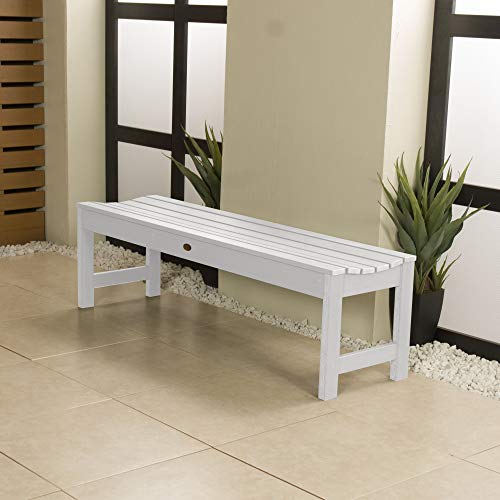 Highwood AD-BENN1-WHE Lehigh Backless Bench, 5 Feet, White