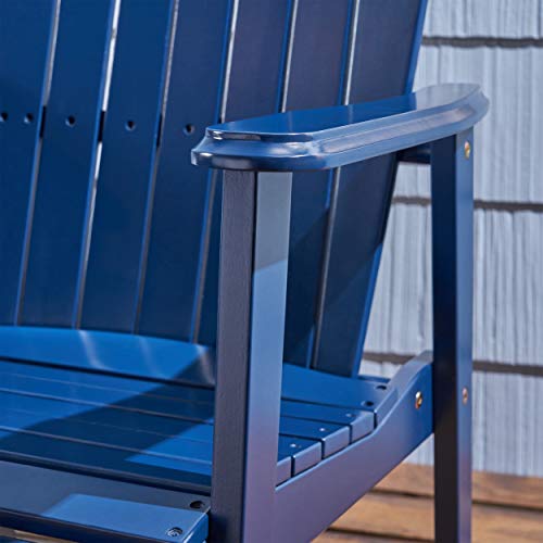 Easter Outdoor Weather Resistant Acacia Wood Adirondack Dining Chairs (Set of 2), Blue Navy Finish