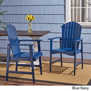 Easter Outdoor Weather Resistant Acacia Wood Adirondack Dining Chairs (Set of 2), Blue Navy Finish