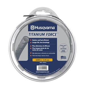 husqvarna string trimmer line .095-inch 140ft spool titanium force high efficiency long life faster acceleration