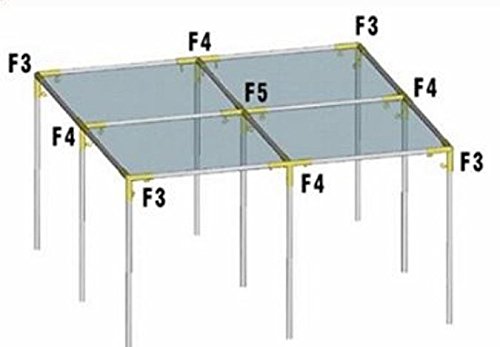 Golden Valley Tools & Tarps 5 Way Flat TOP Center 3/4" Canopy Fitting (F5A) - Fits 3/4" EMT Pipe That has an Outer Diameter of 15/16"