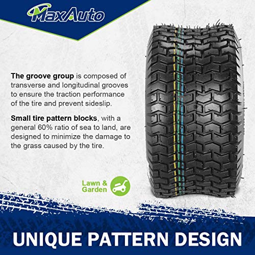 MaxAuto 2 Pcs 13x6.50-6 Turf Tire Mower Lawn and Garden Tractor, 4PR