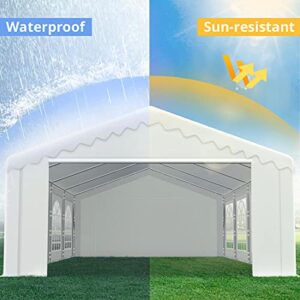 PEAKTOP OUTDOOR 16'X32' Party Tent Heavy Duty Wedding Party Tent Outdoor Patio Tent Outdoor Gazebo Event Shelter Canopy with Carry Bags