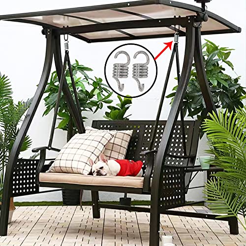 Porch Swing Springs Hammock-Chair Spring - 750Lbs Heavy Duty Suspension Hangers Ceiling Mount Porch Swings (1pc 750Lbs Compact Version)