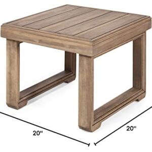 Christopher Knight Home Nicholas Outdoor Acacia Wood Side Table, Brown