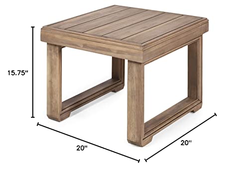 Christopher Knight Home Nicholas Outdoor Acacia Wood Side Table, Brown