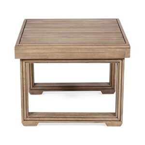 Christopher Knight Home Nicholas Outdoor Acacia Wood Side Table, Brown