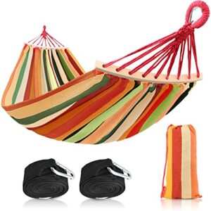 bestrip portable hammock single & double hammocks with carrying bag and 2 tree straps for camping travel beach outdoor 660lbs capacity
