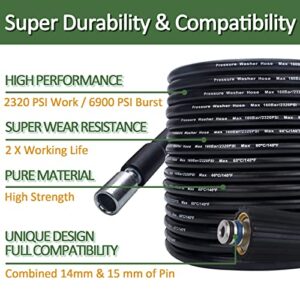 High Pressure Washer Hose 32ft * 2300psi，Replacement High Pressure Hose, Compatible with Some of old Portland Pulsar Husky TaskForce Powerwasher TaskMaster Electric Pressure Washers