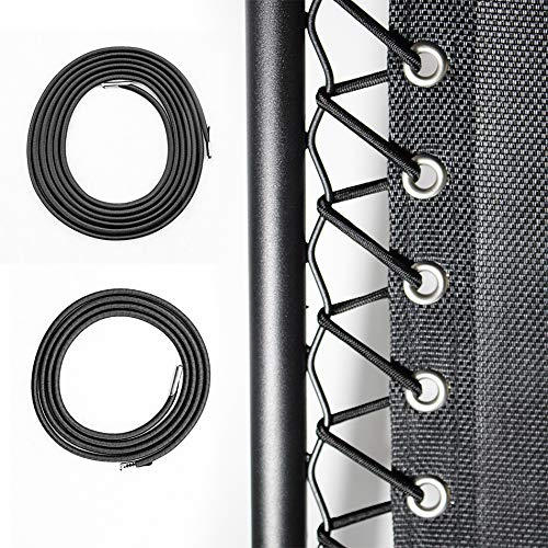 DREAM ART 4 Pcs Universal Replacement Cords/Strings for Zero Gravity Chair,Recliners, Zero Gravity Chairs Repair Tool Kit for Lounge Chair/Anti Gravity Chair,Bungee Chair - One Chair Kit,Black-Dark