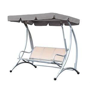 swing canopy replacement, 3 seater patio swing cover waterproof replaceable swing canopy,swing ceiling replacement cover,210d silver-coated oxford fabric