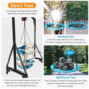 Homde 24 Inch Flying Saucer Swing Anti-Fade Tree Swing Set with 2pcs 5ft Extra Long Strap 2200lbs