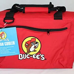 Buc-ees Traveling Cooler Bag-Leak Proof Cooler Bag For Camping, Picnic, BBQ, Hiking, Beach Lunch Box-Reusable Deep Freeze Cooler Bag For 24 Cans Of Coke, Cold&Lunch For All Your Friends & Family (Red)