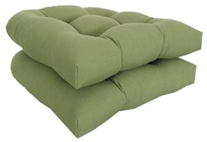 rulu set of 2 19″x19″x4″ solid cilantro outdoor/indoor wicker seat cushions