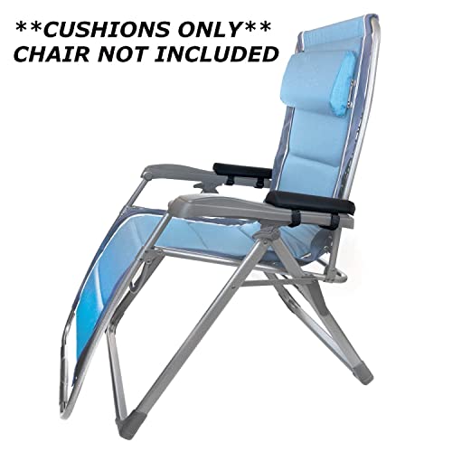 Zero Gravity Chair Cushion for Foot Rest Bundle with Arm Rest-Standard Size