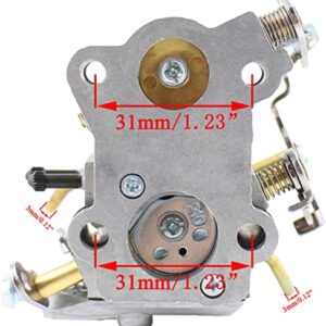 PP4218A Carburetor for Poulan Pro PR4218 PP4218AVX PP4018 PP3516AVX P3416 PP3816 P3314 18’’ 35cc 42cc Chainsaw Craftsman 358.350990 358.341900 358.350830 358350830 Walbro 0402 WTA30