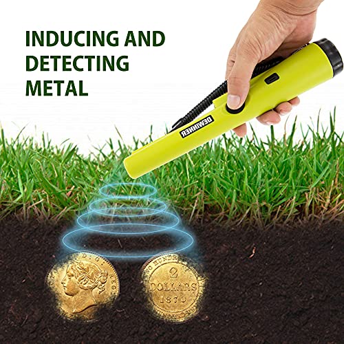 Metal Detector, DEWINNER Water-Proof Search Pin-Pointer, Pinpointing Finder Probe, 360° Search High Accuracy Treasure Bounty Hunting for Adults Junior Kids