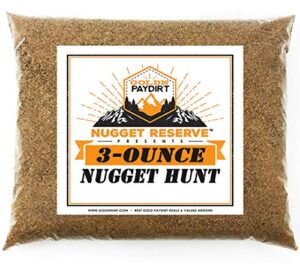 nugget reserve ‘3 ounce nugget hunt’ gold paydirt panning pay dirt bag – gold prospecting concentrate