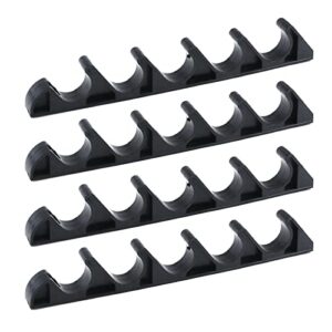 curqia 4pcs adjustment brackets for chaise lounge heavy duty back support for outdoor reclining lounge chairs replacement (5 position, black)