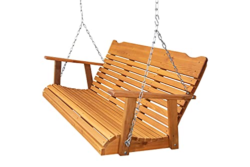 Kilmer Creek Rustic Finished 5' Cedar Porch Swing, Amish Crafted