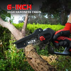 MZK 2-in-1 Cordless Pole Saw & Mini Chainsaw, 20V Battery Small Pole Chainsaw, 4.5" Cutting and Automatic Oiling System, 13 Feet Max Reach Pole Saw for Tree Trimming(Battery and Fast Charger Included)