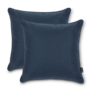 classic accessories 56-475-01fadesafe15501-2pk montlake fadesafe indoor/outdoor, 20 x 20 x 8 inch, 2 pack, heather indigo outdoor throw pillows