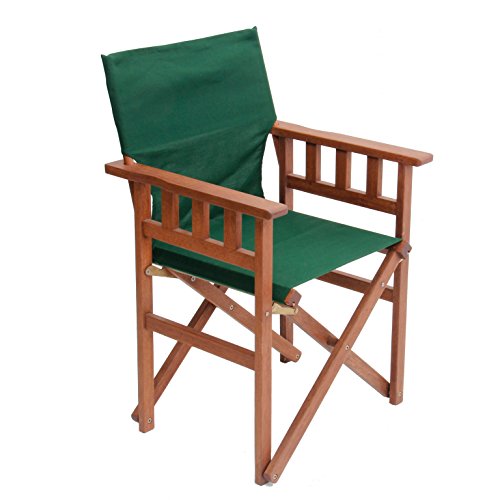 BYER OF MAINE, Pangean Campaign Chair, 20" D x 23.5" W x 36" H, Holds Up to 250 lbs, Hardwood, Perfect for Patio/Deck, Wood Folding Chairs, Patio Chair, Deck Chair, Wood Camp Chair, Green, Single