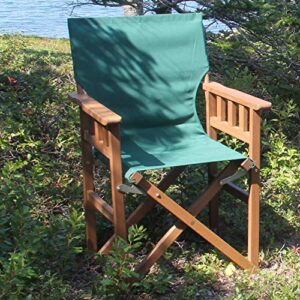 BYER OF MAINE, Pangean Campaign Chair, 20" D x 23.5" W x 36" H, Holds Up to 250 lbs, Hardwood, Perfect for Patio/Deck, Wood Folding Chairs, Patio Chair, Deck Chair, Wood Camp Chair, Green, Single