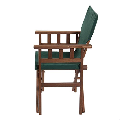 BYER OF MAINE, Pangean Campaign Chair, 20" D x 23.5" W x 36" H, Holds Up to 250 lbs, Hardwood, Perfect for Patio/Deck, Wood Folding Chairs, Patio Chair, Deck Chair, Wood Camp Chair, Green, Single