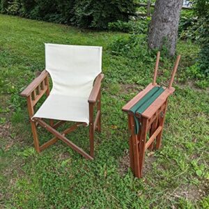 BYER OF MAINE, Pangean Campaign Chair, 20" D x 23.5" W x 36" H, Holds Up to 250 lbs, Hardwood, Perfect for Patio/Deck, Wood Folding Chairs, Patio Chair, Deck Chair, Wood Camp Chair, Green, Single