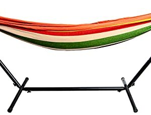 BalanceFrom Double Hammock with Space Saving Steel Stand and Portable Carrying Case, 450-Pound Capacity