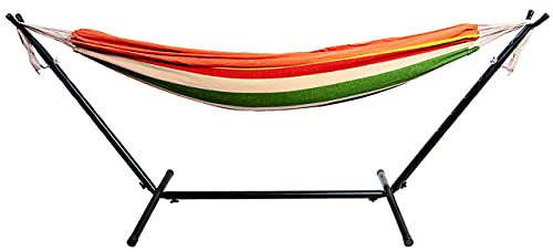 BalanceFrom Double Hammock with Space Saving Steel Stand and Portable Carrying Case, 450-Pound Capacity