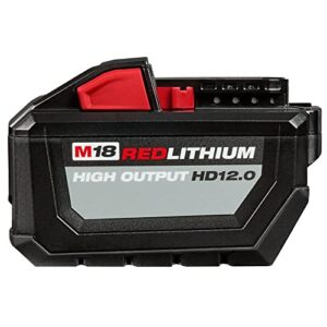 milwaukee m18 18-volt lithium-ion high output battery pack 12.0ah