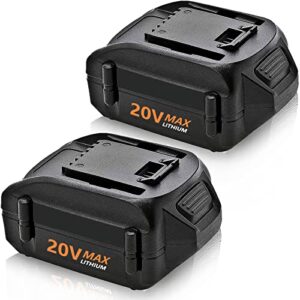 ceenr 2 pack 4.0ah wa3520 20v replacement for worx 20v battery lithium 20 volt wa3525 wa3575 wa3578 compatible with worx weed eater, leaf blower tools wg151s wg155s wg255s wg540s wg545s wg890 wg891