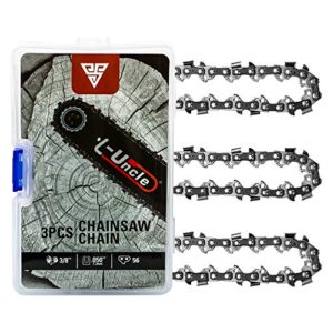 loggers art gens chainsaw chain for 16-inch bar sg-s56, 3/8″ lp pitch – .050″ gauge – 56 drive links, compatible with craftsman/sears, echo, homelite, mcculloch, poulan, worx, chicago （3-pack）
