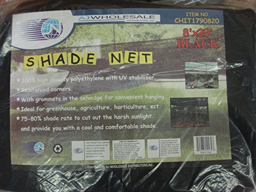 16' X 20' Black Shade Net Mesh Screen Garden Patio RV Nursery Canopy Sun Tarp