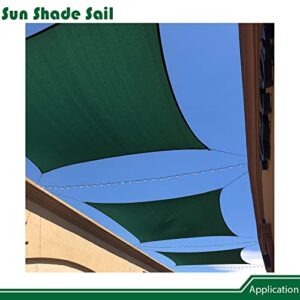 APICRED Sun Shade Sail Rectangle Canopy Awning Fabric Cloth 95% UV Block UV Resistant Heavy Duty Commercial Grade for Outdoor Patio Carport Customized 8'x12' Green