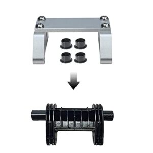 vanshly metal drive toggle bracket compatible with la-z-boy lazyboy power recliners silver aluminum repair parts with 4 plastic split bushings