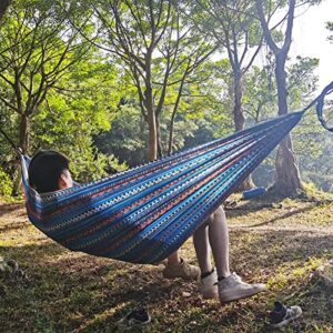 Travel Bird Camping Hammock Portable Double & Single Hammock, Outdoor Kids Hammock with 2 Tree Straps, Two Person Hammock Lightweight Hammock for Backpacking, Travel, Hiking, Beach, Camping Gear