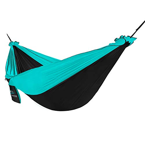 FE Active Outdoor Camping Hammock - Double Hammock for Adults, Removable Mosquito Net, Lightweight, Portable Hammock Tent for Camping, Travel, Backpacking w/Adjustable Straps | Designed in The USA