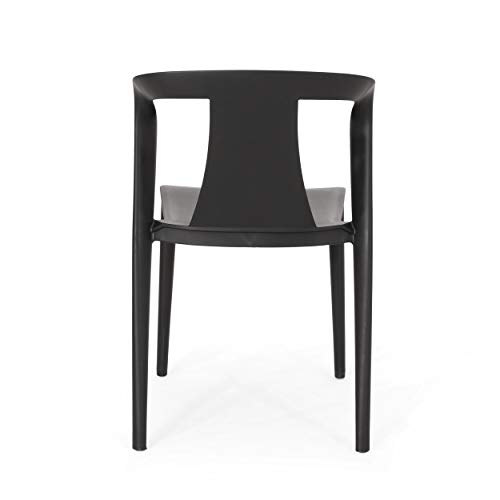 Christopher Knight Home Ianthe Outdoor Dining Chair (Set of 2), Black