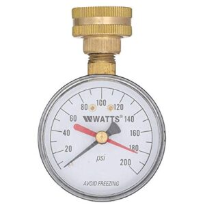 Watts 0950200 Water Pressure Test Gauge, 2 1/2 Inch, White