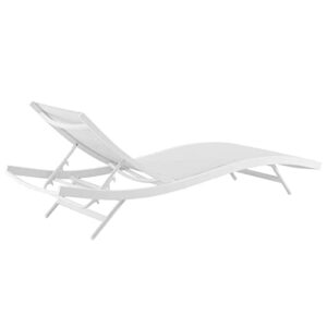 Modway EEI-4038-WHI-WHI Glimpse Outdoor Patio Mesh Chaise Lounge Set of 2, White White