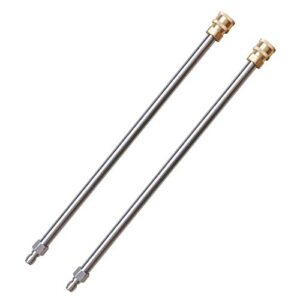 xiny tool pressure washer extension wand, 17 inch stainless steel with 1/4″ quick connect power washer lance, 2 pack