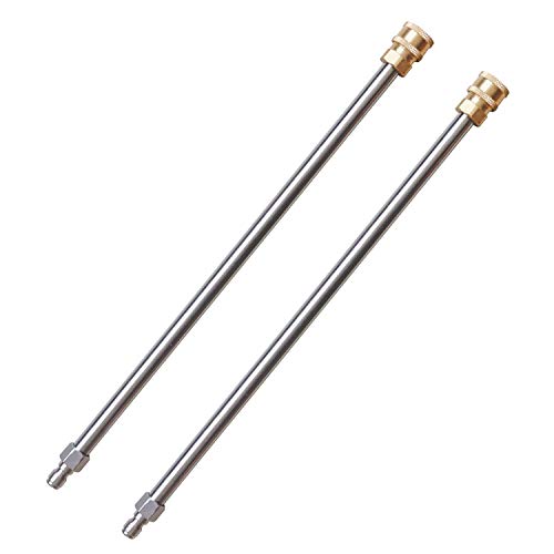 Xiny Tool Pressure Washer Extension Wand, 17 Inch Stainless Steel with 1/4" Quick Connect Power Washer Lance, 2 Pack