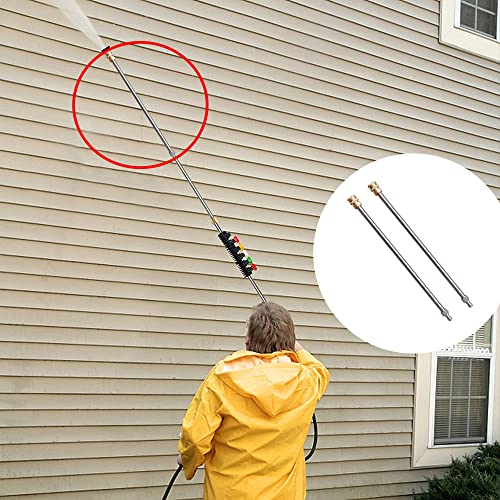 Xiny Tool Pressure Washer Extension Wand, 17 Inch Stainless Steel with 1/4" Quick Connect Power Washer Lance, 2 Pack