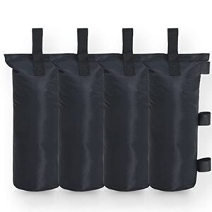 hlong canopy weights bags, sand bags for pop up canopy tent (7”x18”, black) …