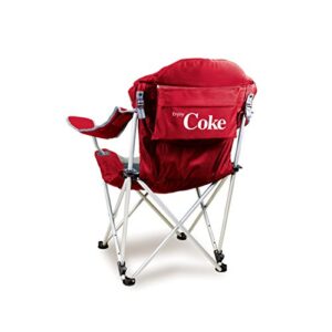picnic time portable reclining camp chair, coca-cola