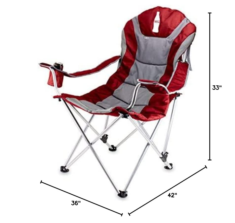 Picnic Time Portable Reclining Camp Chair, Coca-Cola