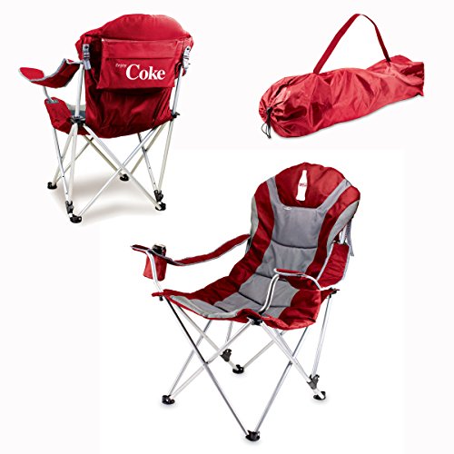 Picnic Time Portable Reclining Camp Chair, Coca-Cola